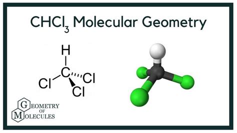 The molecule adopts a tetrahedral molecular geometry with C 3v symmetry. . Molecular geometry chcl3